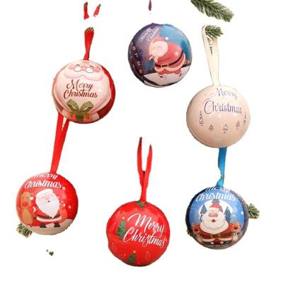 China New Christmas Tree Christmas Tree Candy Jar Candy Ball Decoration Iron Children's Gift Candy Box for sale