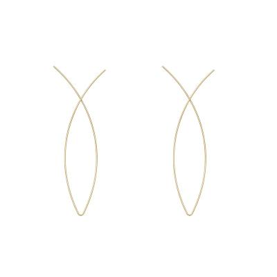 China FASHIONABLE Europe and the United States jewelry new fashion simple abstract art fishing line earrings stud earrings for sale