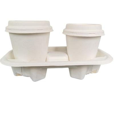 China Food Packaging Disposable Paper Cups, Biodegradable Sugarcane Paper Pulp Milk Tea Cups with Lids, Coffee Hot Drinks PAP Takeaway Packaging for sale