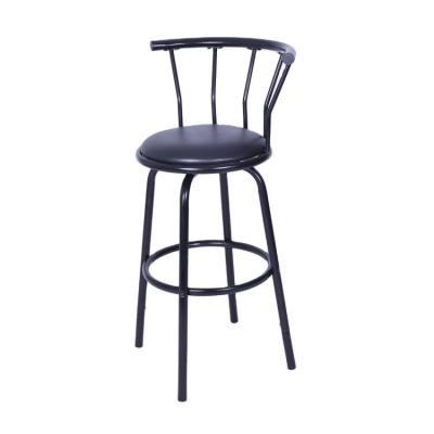 China Modern cheap modern metal stain restaurant bar stool steel leather tall umpire chair for bar table for sale