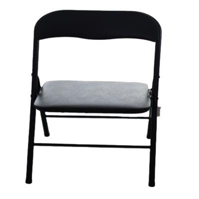 China PVC PU TOP Foldable Metal Folding Chair With PVC Dining Metal Chairs Used Folding Chairs for sale