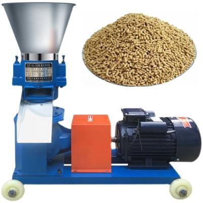 China Cheap factory 2.5mm 3mm 4mm 5mm poultry feed pelleting fish feed processing machinery 220v/380v animal feed pellet machine for sale with grinding wheel for sale