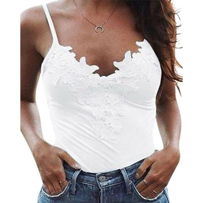 China 2021 New Fashion Women Hot Sale Patchwork Lace Mini Anti-wrinkle Vest for sale