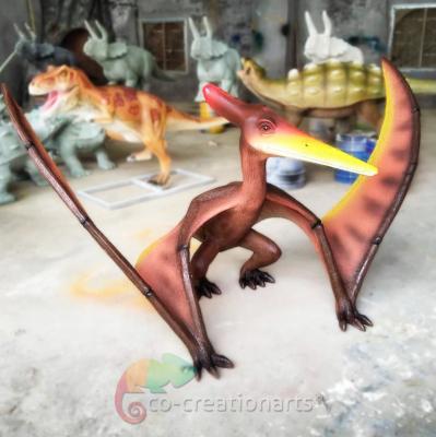 China Amusement Park Fiberglass Pterosaur Life Size Dinosaur Robot Flight Model Dinosaur for sale