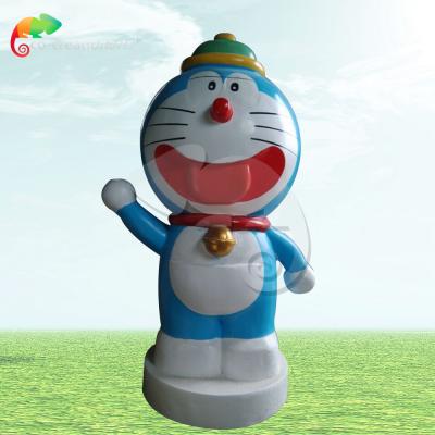 China garden decoration fiberglass doraemon statue for theme park decoration for sale