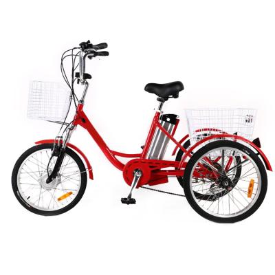 China Electric Cargo Tricycle for Seniors 250W Adult Electric Cargo Tricycle Aluminum Alloy 3 Wheels Bike for sale