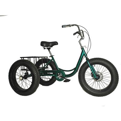 China Single speed trike beach mountain trike cargo bike bicycle 20 inch high quality duty tire wholesale cargo bike for family for sale