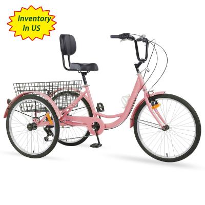 China US warehouse hot sale 3 wheel bikes free shipping cargo for used seniors, factory wholesale price 3 wheel cycle for sale