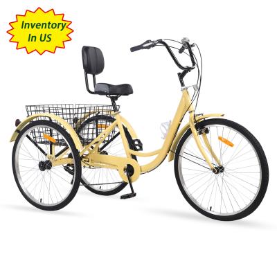 China Free Cargo Shipping of US Warehouse Great Reputation Cheap Tricycles for Adults, New Arrival 3 Wheel Bikes for Seniors for sale