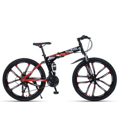 China Full carbon fiber 26 inch 21/24/27 speed suspension folding mountain bike mtb bicycle for sale