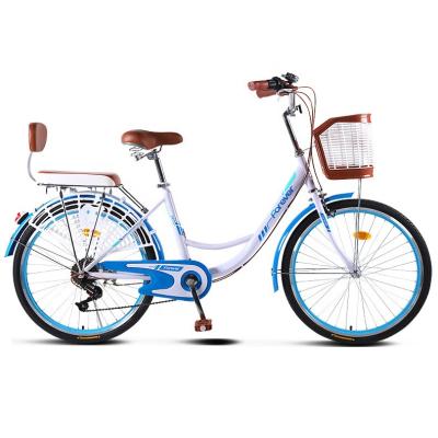 China Aluminum alloy single speed classic bicycle women's city bike ladies bikes with basket recycling bicicletas de china for sale