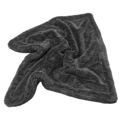 China Durable Double Layer Twist Loop Car Wash Towels Microfiber 1200gsm Car Detailing Cloth for sale