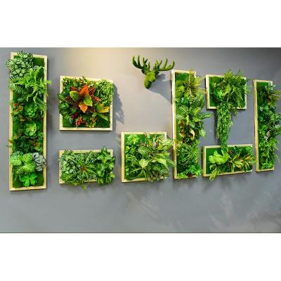 China Eco-friendly Potted Plant Wall Decoration For Mini Succulent Flowers Decor And Green Grass At Home Artificial Pots Succulents Plants for sale