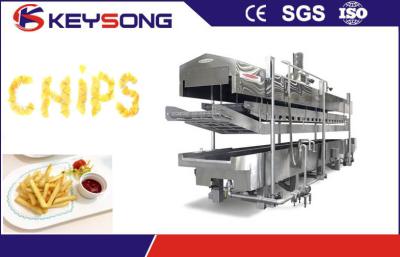 China 304 Stainless Automatic Potato Chips Making Machine , Potato Fryer Machine for sale