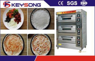 China 1 to 3 Trays Automatic Bread Making Machine Far Infrared Gas Oven For Pizza for sale