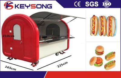 Chine La nourriture mobile transporte en charrette 350kg, kiosque d'aliments de préparation rapide pour le sandwich à hot-dogs à vendre