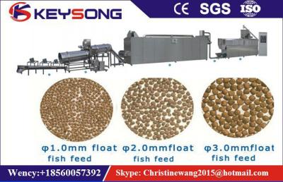 China Automatic Floating Fish Feed Making Machine , Fish Feed Pellet Machine for sale