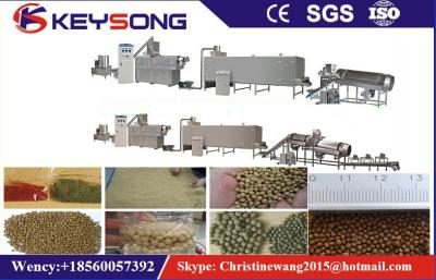 China Dry / Wet Fish Feed Processing Machinery Expanded Feed Extruder Machine for sale