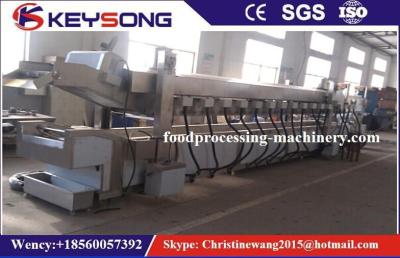 China Fully Automatic Food Processing Machinery , Meat Chicken Belt Nuts Continuous Fryer Machine for sale