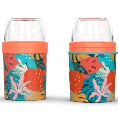 China 2021 New Welford Lunch Pot Sports Water Bottle Early Morning Yogurt Sustainable Wholesale Reusable Plastic Cereal Cup for sale