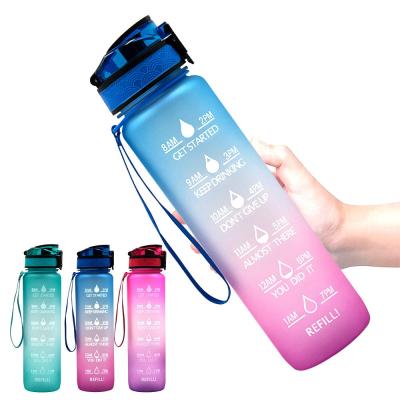 China Welford Sustainable Sport Large Capacity Bpa Free Motivational Frosted Plastic Water Bottles for sale