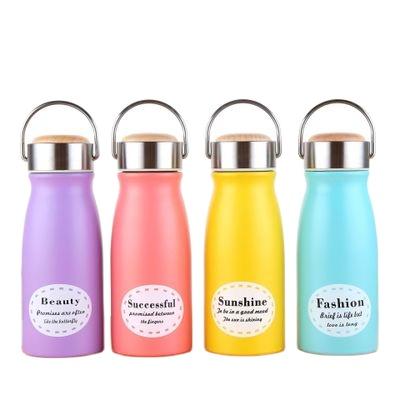 China Welford Viable Wholesale 350ML Insulated Cute Stainless Steel Kids Water Bottle With Bamboo Lid Custom Logo for sale