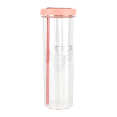 China Best Stocked Water Bottles For Gym BPA Free Water Bottle With Fruit Infuser Plastic Drinking Water Bottle for sale