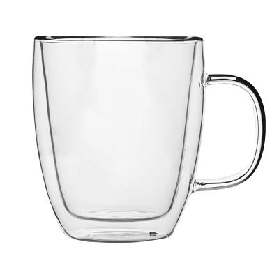 China Viable Modern Designed Glass Mugs Cup Coffee Mugs With Handle High Quality Borosilicate Glass Tea Cups for sale