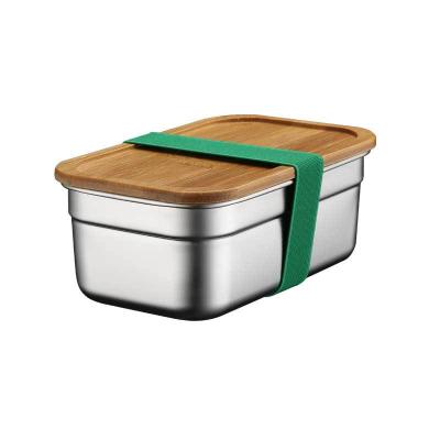 China Welford 304 Stainless Steel Lid Metal Food Container Eco Friendly Microwavable Custom Logo Kids Bamboo Bowl for sale