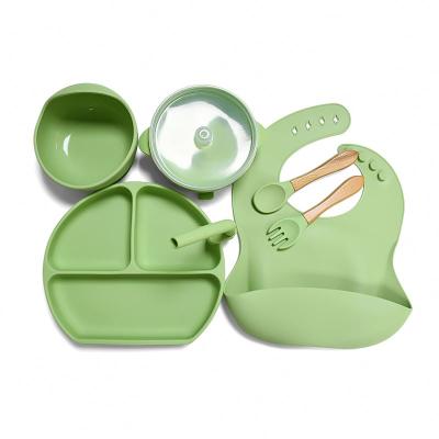 China Modern Hot Sale 2021 New Arrivals Silicone Supplies Bpa Free Tableware Feeding Gift Box Baby Feeding Set for sale