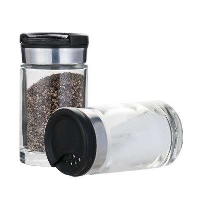 China Wholesale New Design Canned Food Shakers Glass Bottles, BBQ Spice Shakers, Salt and Pepper Shaker Container Set for sale