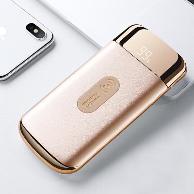 China Fast Charge Support Trending Products 2021 Led Wireless Charger Power Bank for sale