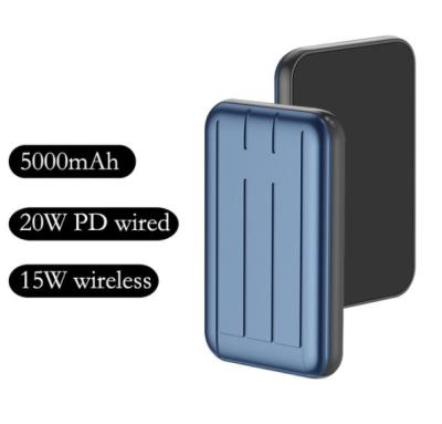 China 2021 Fast Charging Support PD 20W Magnetic Wireless Charger 15W Power Bank for sale