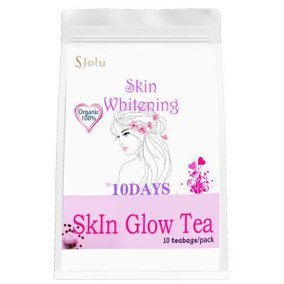 China Tea Drinks Custom Skin To Whiten Tea Soft Glow Brightening Spots Fading Care Detox Beauty Skin Glow Tea for sale