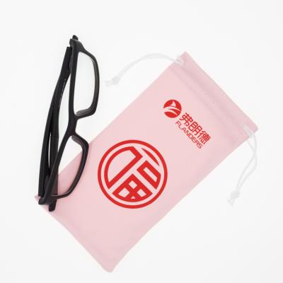 China Protect Glasses Customized Printed Promotional Glasses Cord Microfiber Pouch for sale