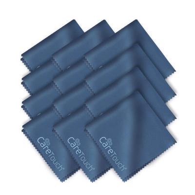 China Custom Glass Sunglass Cleaning Cloth Glass Cleaner Cloth, Blue Microfiber Optical Glass Cloth for sale