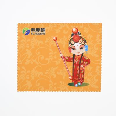 China Cleaning Glasses Eco - Friendly Digital Printing Glass Microfiber Cleaning Cloth for sale