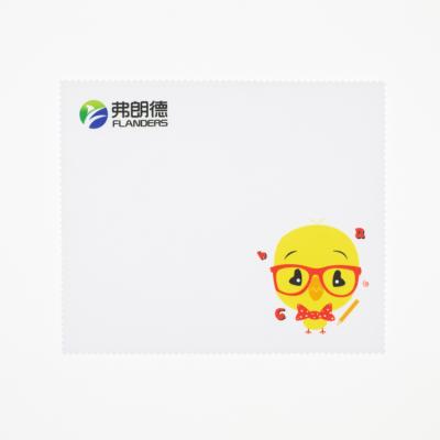 China Popular Custom Glass Printing Microfiber Glass Cleaning Cloth For Glass Screen for sale