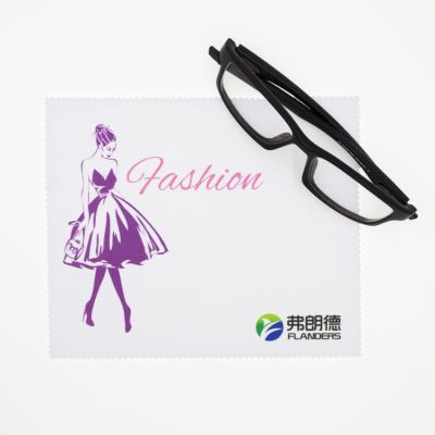 China Cleaning Glasses Printed Customized Logo Good Quality Microfiber Glasses Cleaning Cloth Wholesale for sale