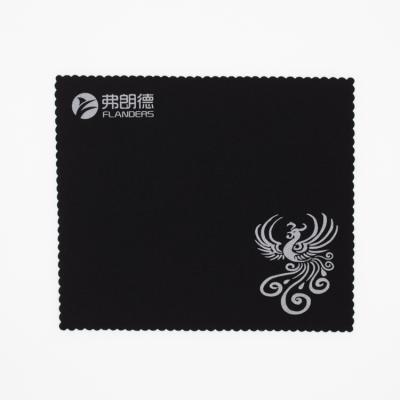 China Glass Cleaning Factory Customized Brand Microfiber Glass Silk Printing Cleaning Cloth for sale