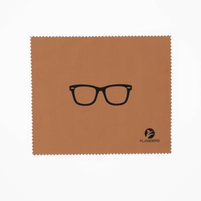 China Cleaning Glasses Customized Brown Microfiber Glass Cloth For Cleaning Glasses, Sunglass Cleaner Cloth for sale