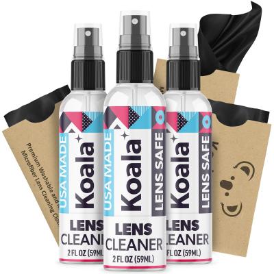 China Sunglasses Cleaning Custom Printed Lens Remover Spray Kit, Wholesale 30ml Spray Lens Cleaner With Cloth for sale