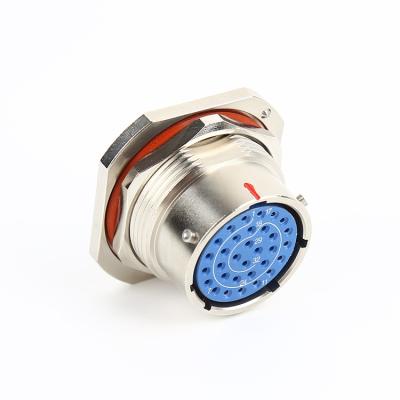 China Y50X-1832 Aviation Aluminum Military Waterproof 32 Pin Female Electrical Socket for sale