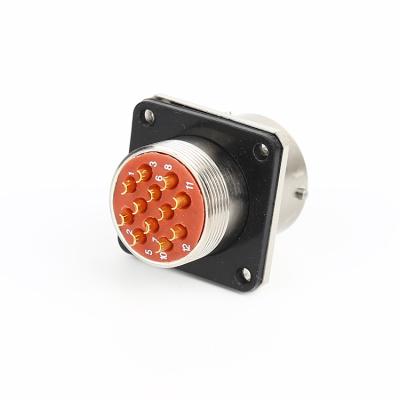 China XCE-22F12 Aviation Defense 12 Pin Female Round Auto Plug Electrical Socket for sale