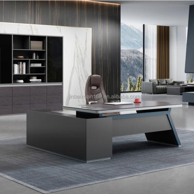 China Latest President Office Modern Manager Unique Shape Luxury Executive Desk for sale