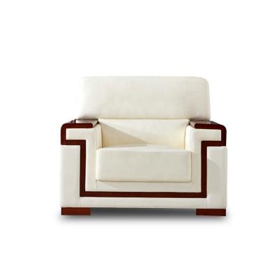 China Guangdong Good Quality Banquet Office Guest Modular White Luxury Wooden Armchairs 1 Seat Sofa for sale