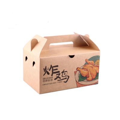 China Duurzaam gebakken kippendozen Verpakking Meal Paper Box UV coating Te koop