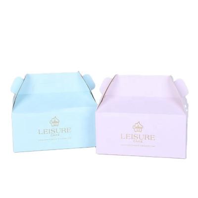 China Gift Pastry Cake Box Packaging Biodegradable Green White Tall Mini Wedding Baking for sale