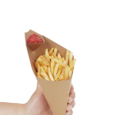 China Kraft Paper Chips French Fries Boxes Take Out Containers Packaging For Pastries Charcuterie for sale