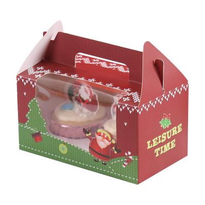 China Besonders gedruckte Weihnachts-Bäckerei-Boxen für Weihnachts-Cupcake-Pasteten zu verkaufen